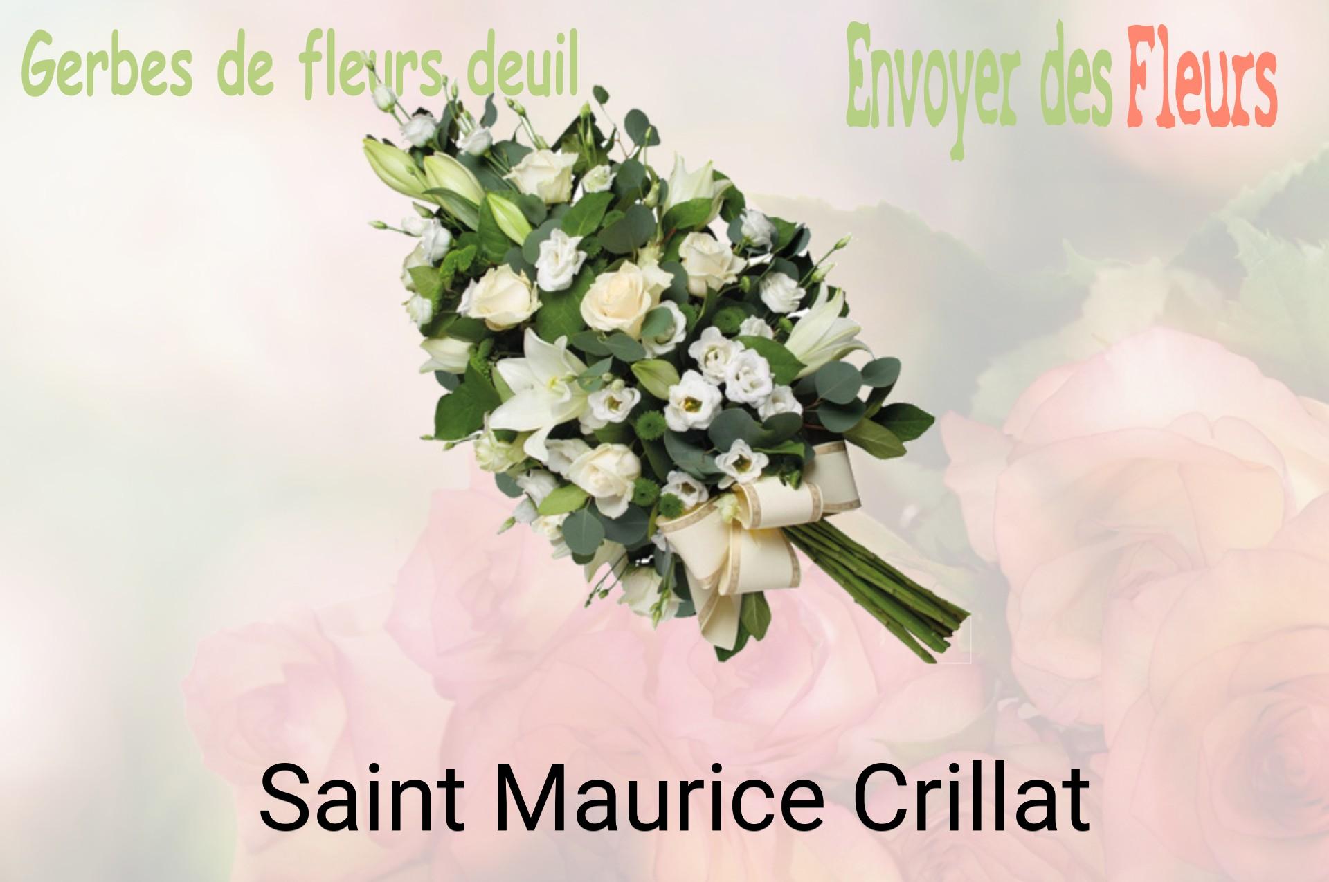Gerbe de fleurs de deuil livrée à Saint-Maurice-Crillat